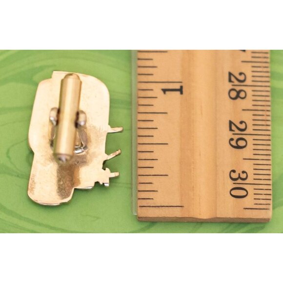 Vintage Antique Vehicles Gold Tone Cuff Links - W4 - Picture 2 of 2